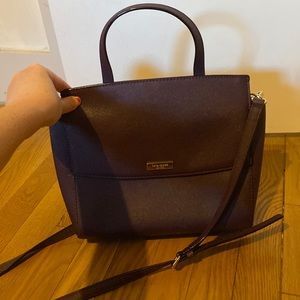 Purple leather Kate spade cross body bag